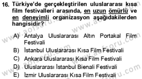 Kongre ve Etkinlik Yönetimi Dersi 2023 - 2024 Yılı (Final) Dönem Sonu Sınav Soruları 16. Soru