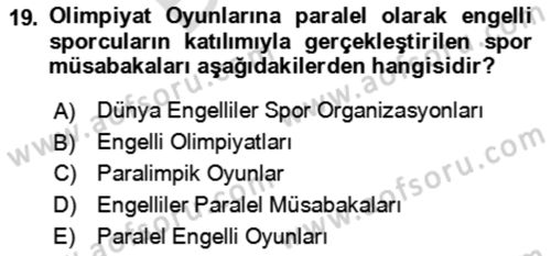 Kongre ve Etkinlik Yönetimi Dersi 2023 - 2024 Yılı (Final) Dönem Sonu Sınav Soruları 19. Soru