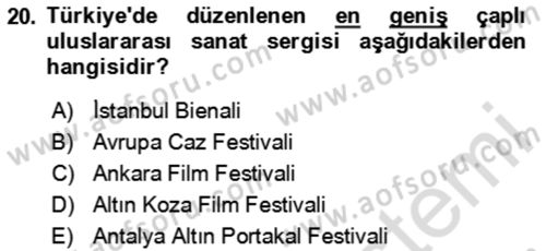 Kongre ve Etkinlik Yönetimi Dersi 2023 - 2024 Yılı (Final) Dönem Sonu Sınav Soruları 20. Soru