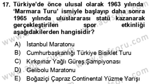 Kongre ve Etkinlik Yönetimi Dersi Yaz Okulu Sınavı Deneme Sınav Soruları 17. Soru