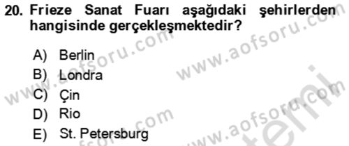 Kongre ve Etkinlik Yönetimi Dersi Yaz Okulu Sınavı Deneme Sınav Soruları 20. Soru