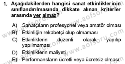Kongre ve Etkinlik Yönetimi Dersi 2024 - 2025 Yılı (Vize) Ara Sınav Soruları 1. Soru