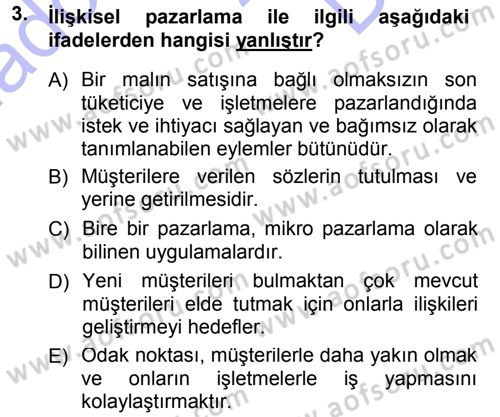 Otel İşletmelerinde Destek Hizmetleri Dersi 2012 - 2013 Yılı (Final) Dönem Sonu Sınav Soruları 3. Soru