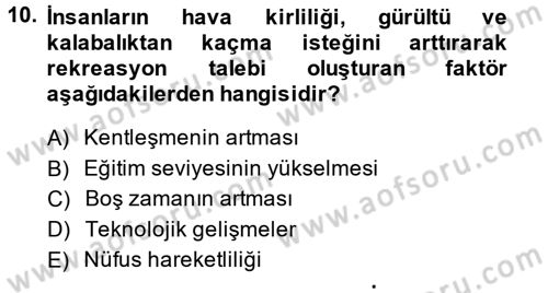 Otel İşletmelerinde Destek Hizmetleri Dersi 2013 - 2014 Yılı Tek Ders Sınav Soruları 10. Soru