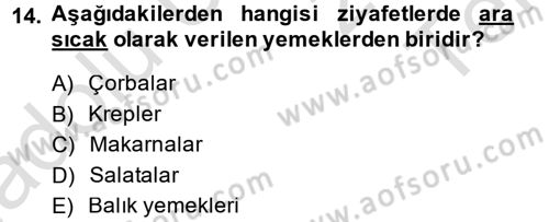 Otel İşletmelerinde Destek Hizmetleri Dersi 2013 - 2014 Yılı Tek Ders Sınav Soruları 14. Soru