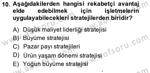Otel İşletmelerinde Destek Hizmetleri Dersi 2014 - 2015 Yılı (Vize) Ara Sınav Soruları 10. Soru