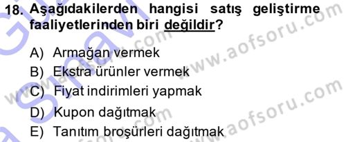 Otel İşletmelerinde Destek Hizmetleri Dersi 2014 - 2015 Yılı (Vize) Ara Sınav Soruları 18. Soru