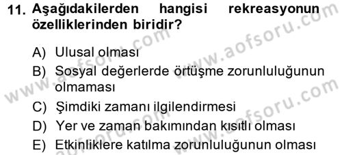 Otel İşletmelerinde Destek Hizmetleri Dersi 2014 - 2015 Yılı Tek Ders Sınav Soruları 11. Soru