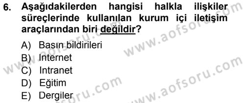 Otel İşletmelerinde Destek Hizmetleri Dersi 2014 - 2015 Yılı Tek Ders Sınav Soruları 6. Soru