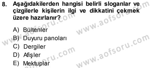 Otel İşletmelerinde Destek Hizmetleri Dersi 2014 - 2015 Yılı Tek Ders Sınav Soruları 8. Soru