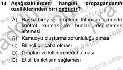 Otel İşletmelerinde Destek Hizmetleri Dersi 2015 - 2016 Yılı (Vize) Ara Sınav Soruları 14. Soru