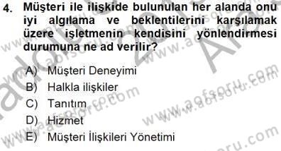 Otel İşletmelerinde Destek Hizmetleri Dersi 2015 - 2016 Yılı (Vize) Ara Sınav Soruları 4. Soru