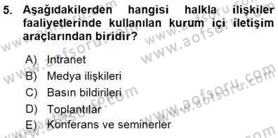 Otel İşletmelerinde Destek Hizmetleri Dersi 2015 - 2016 Yılı (Vize) Ara Sınav Soruları 5. Soru