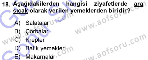 Otel İşletmelerinde Destek Hizmetleri Dersi 2015 - 2016 Yılı (Final) Dönem Sonu Sınav Soruları 18. Soru