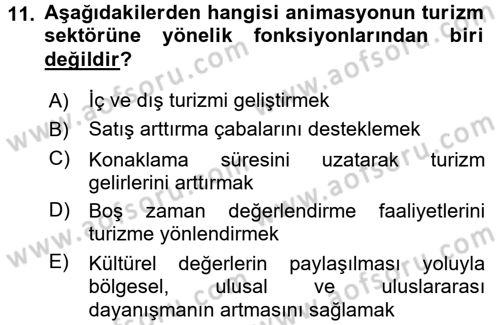 Otel İşletmelerinde Destek Hizmetleri Dersi 2015 - 2016 Yılı Tek Ders Sınav Soruları 11. Soru