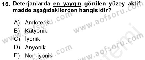Otel İşletmelerinde Destek Hizmetleri Dersi 2015 - 2016 Yılı Tek Ders Sınav Soruları 16. Soru