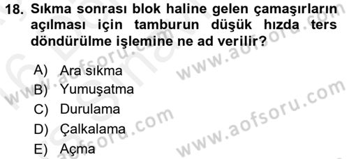 Otel İşletmelerinde Destek Hizmetleri Dersi 2015 - 2016 Yılı Tek Ders Sınav Soruları 18. Soru