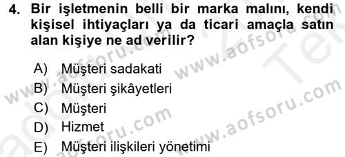 Otel İşletmelerinde Destek Hizmetleri Dersi 2015 - 2016 Yılı Tek Ders Sınav Soruları 4. Soru