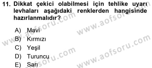 Otel İşletmelerinde Destek Hizmetleri Dersi 2016 - 2017 Yılı 3 Ders Sınav Soruları 11. Soru