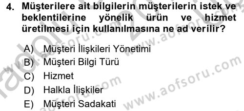 Otel İşletmelerinde Destek Hizmetleri Dersi 2016 - 2017 Yılı 3 Ders Sınav Soruları 4. Soru