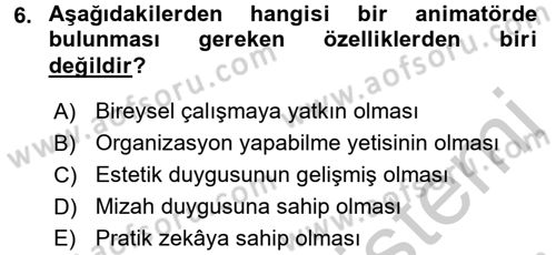 Otel İşletmelerinde Destek Hizmetleri Dersi 2016 - 2017 Yılı 3 Ders Sınav Soruları 6. Soru