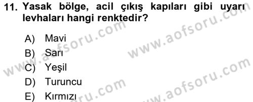 Otel İşletmelerinde Destek Hizmetleri Dersi 2016 - 2017 Yılı (Final) Dönem Sonu Sınav Soruları 11. Soru