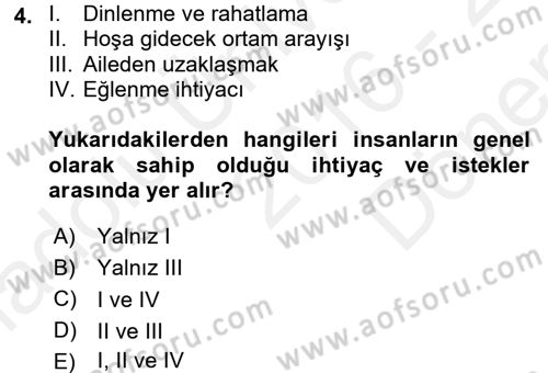 Otel İşletmelerinde Destek Hizmetleri Dersi 2016 - 2017 Yılı (Final) Dönem Sonu Sınav Soruları 4. Soru
