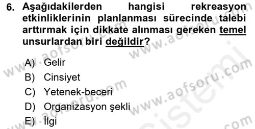 Otel İşletmelerinde Destek Hizmetleri Dersi 2016 - 2017 Yılı (Final) Dönem Sonu Sınav Soruları 6. Soru