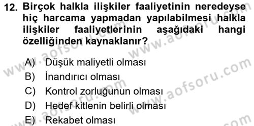 Otel İşletmelerinde Destek Hizmetleri Dersi 2017 - 2018 Yılı (Vize) Ara Sınav Soruları 12. Soru