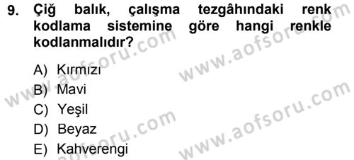Yiyecek-İçecek Hizmetleri Dersi 2012 - 2013 Yılı (Final) Dönem Sonu Sınav Soruları 9. Soru