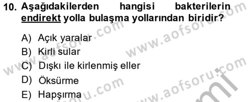 Yiyecek-İçecek Hizmetleri Dersi 2014 - 2015 Yılı (Final) Dönem Sonu Sınav Soruları 10. Soru