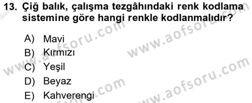 Yiyecek-İçecek Hizmetleri Dersi 2015 - 2016 Yılı Tek Ders Sınav Soruları 13. Soru