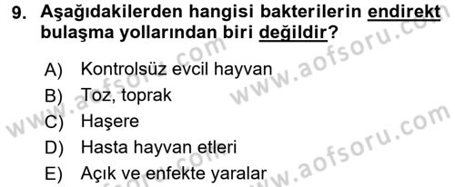 Yiyecek-İçecek Hizmetleri Dersi 2016 - 2017 Yılı (Final) Dönem Sonu Sınav Soruları 9. Soru