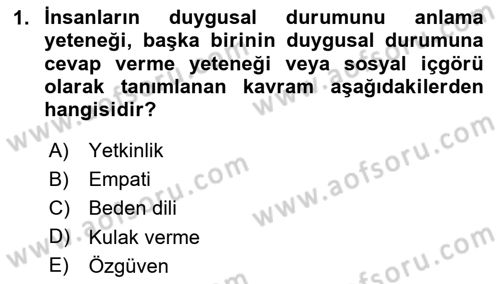 Turizm Ve İletişim Dersi 2020 - 2021 Yılı Yaz Okulu Sınav Soruları 1. Soru