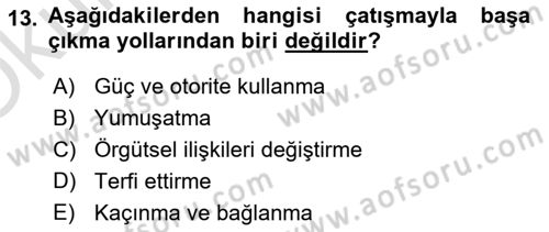 Turizm Ve İletişim Dersi 2020 - 2021 Yılı Yaz Okulu Sınav Soruları 13. Soru