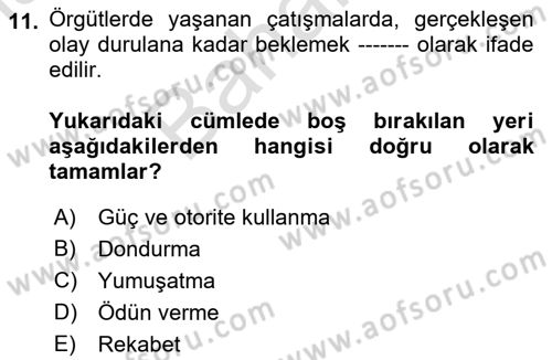 Turizm Ve İletişim Dersi 2021 - 2022 Yılı (Final) Dönem Sonu Sınav Soruları 11. Soru
