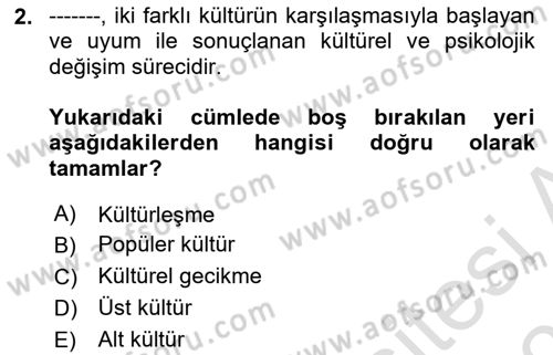 Turizm Ve İletişim Dersi 2021 - 2022 Yılı (Final) Dönem Sonu Sınav Soruları 2. Soru