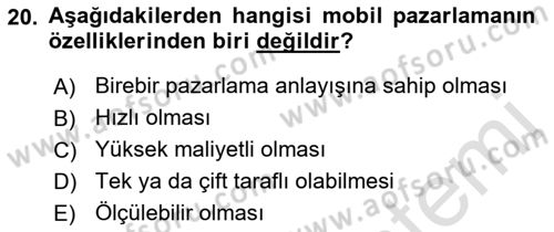 Turizm Ve İletişim Dersi 2021 - 2022 Yılı (Final) Dönem Sonu Sınav Soruları 20. Soru