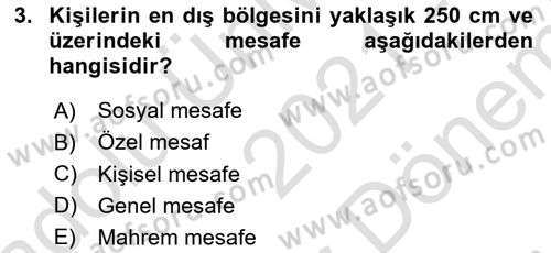 Turizm Ve İletişim Dersi 2021 - 2022 Yılı (Final) Dönem Sonu Sınav Soruları 3. Soru