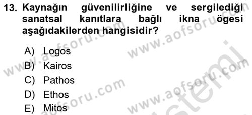 Turizm Ve İletişim Dersi 2021 - 2022 Yılı Yaz Okulu Sınav Soruları 13. Soru