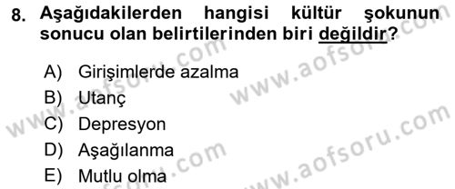 Turizm Ve İletişim Dersi 2021 - 2022 Yılı Yaz Okulu Sınav Soruları 8. Soru