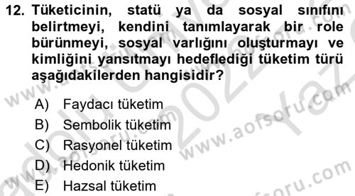 Turizm Ve İletişim Dersi 2022 - 2023 Yılı Yaz Okulu Sınav Soruları 12. Soru