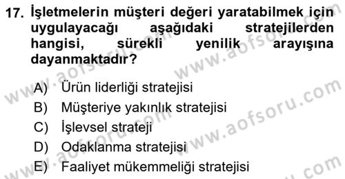 Turizm Ve İletişim Dersi 2022 - 2023 Yılı Yaz Okulu Sınav Soruları 17. Soru