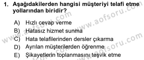 Turizm Ve İletişim Dersi 2023 - 2024 Yılı (Vize) Ara Sınav Soruları 1. Soru