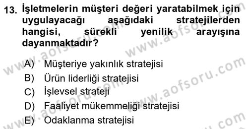 Turizm Ve İletişim Dersi 2023 - 2024 Yılı (Vize) Ara Sınav Soruları 13. Soru