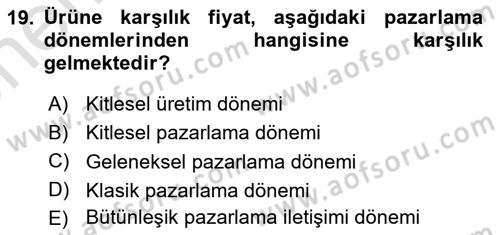 Turizm Ve İletişim Dersi 2023 - 2024 Yılı (Vize) Ara Sınav Soruları 19. Soru
