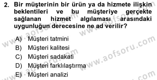 Turizm Ve İletişim Dersi 2023 - 2024 Yılı (Vize) Ara Sınav Soruları 2. Soru
