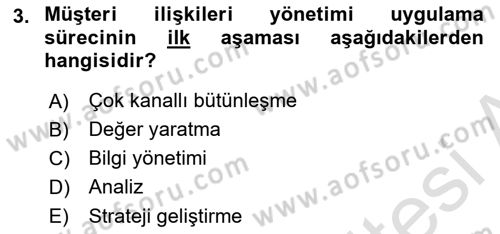Turizm Ve İletişim Dersi 2023 - 2024 Yılı (Vize) Ara Sınav Soruları 3. Soru