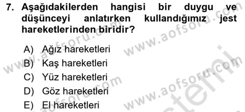 Turizm Ve İletişim Dersi 2023 - 2024 Yılı (Vize) Ara Sınav Soruları 7. Soru