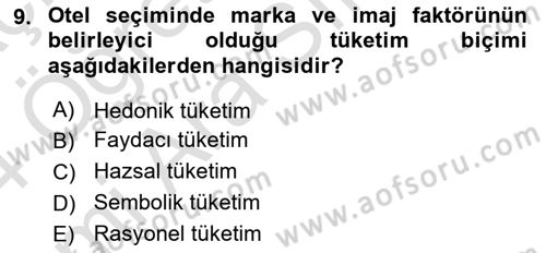 Turizm Ve İletişim Dersi 2023 - 2024 Yılı (Vize) Ara Sınav Soruları 9. Soru
